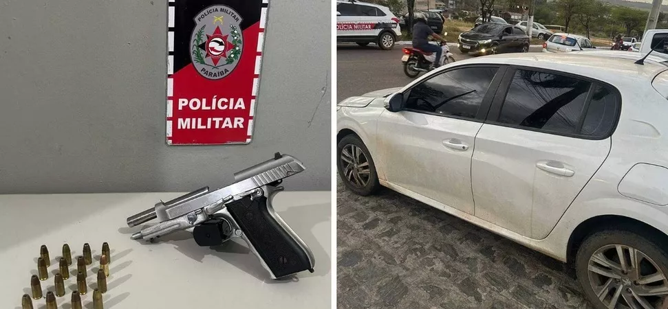 Vereador que disputa reeleição é preso em flagrante com carro furtado e arma de fogo, na Paraíba