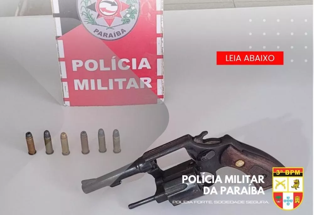 Polícia apreende arma de fogo durante Operação Voto Seguro na PB-306, em Teixeira-PB