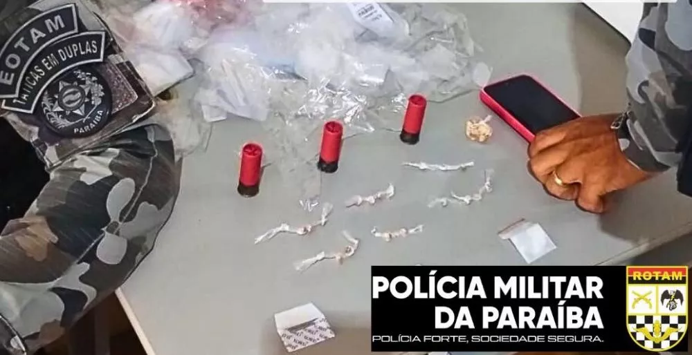 Mulher é presa por tráfico de drogas e posse de munições no bairro São Sebastião, em Patos-PB