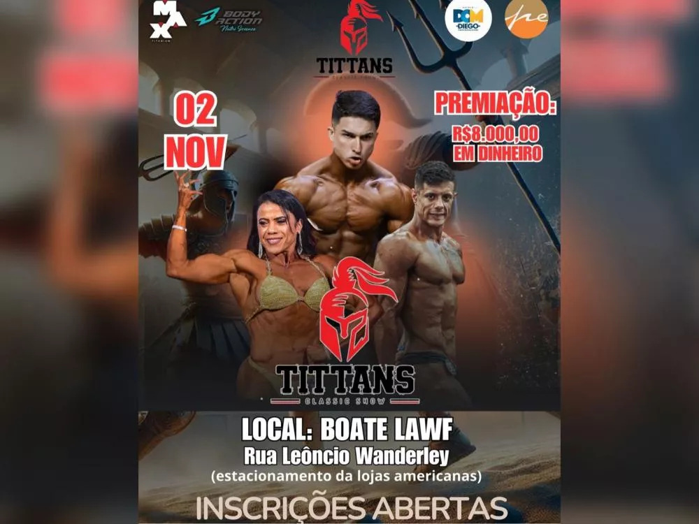 Patos recebe 1º Campeonato de Fisiculturismo no dia 2 de novembro; saiba mais 