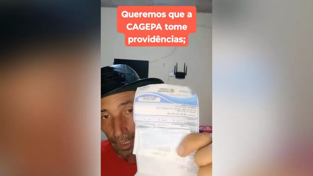 Morador de Passagem cobra solução da Cagepa para falta de água há mais de três meses em Passagem Velha