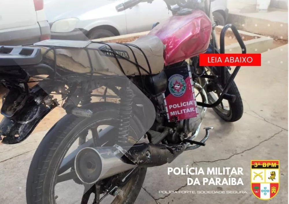 Menor é flagrado conduzindo moto adulterada em alta velocidade em Desterro-PB