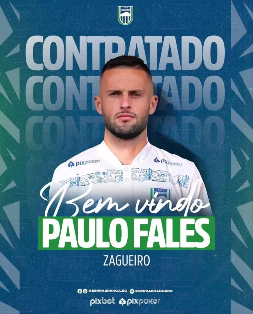 Paulo Fales é a nova contratação do Serra Branca — Foto: Reprodução/Serra Branca