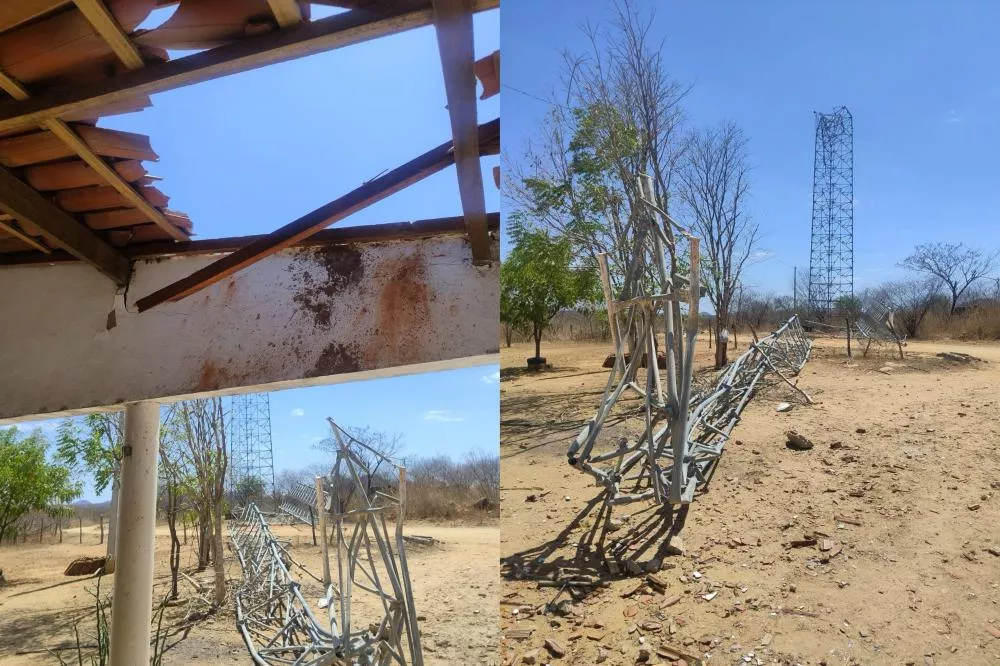 Empresa responsável por antena que desabou em assentamento de Patos já providenciou reparos e remoção da estrutura, afirma presidente da associação