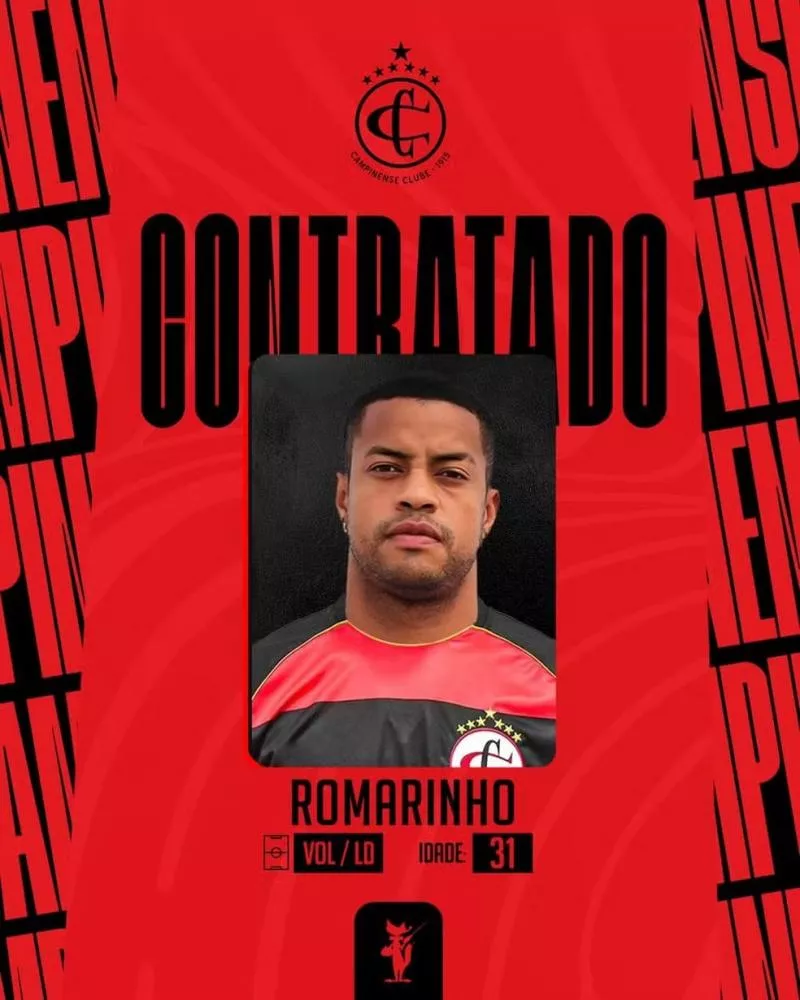 Campinense anuncia o volante Romarinho e chega a 18 jogadores no elenco 2025