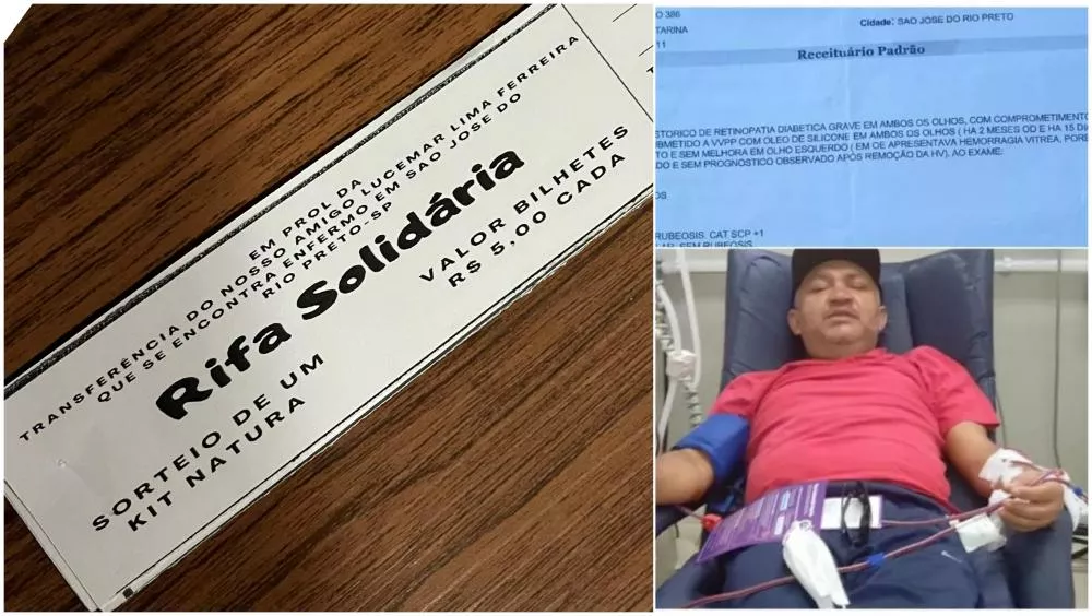 Família de Lucemar, enfermo em SP, realiza rifa de R$ 5 com kit Natura para custear transferência à Paraíba