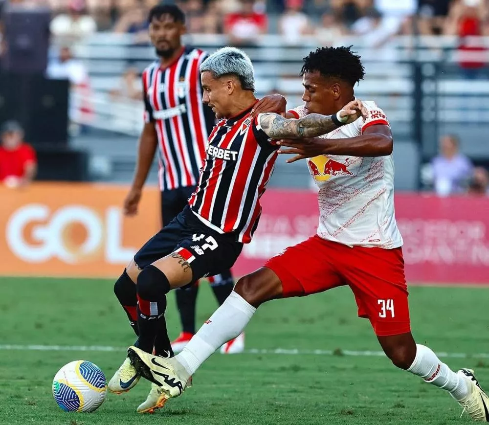 São Paulo fica no empate com o Bragantino e perde chance de entrar no G-4 do Brasileirão