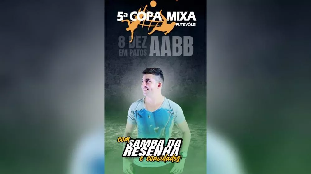 5ª Copa Mixa de Futevôlei movimenta a cidade de Patos no próximo dia 08 de dezembro