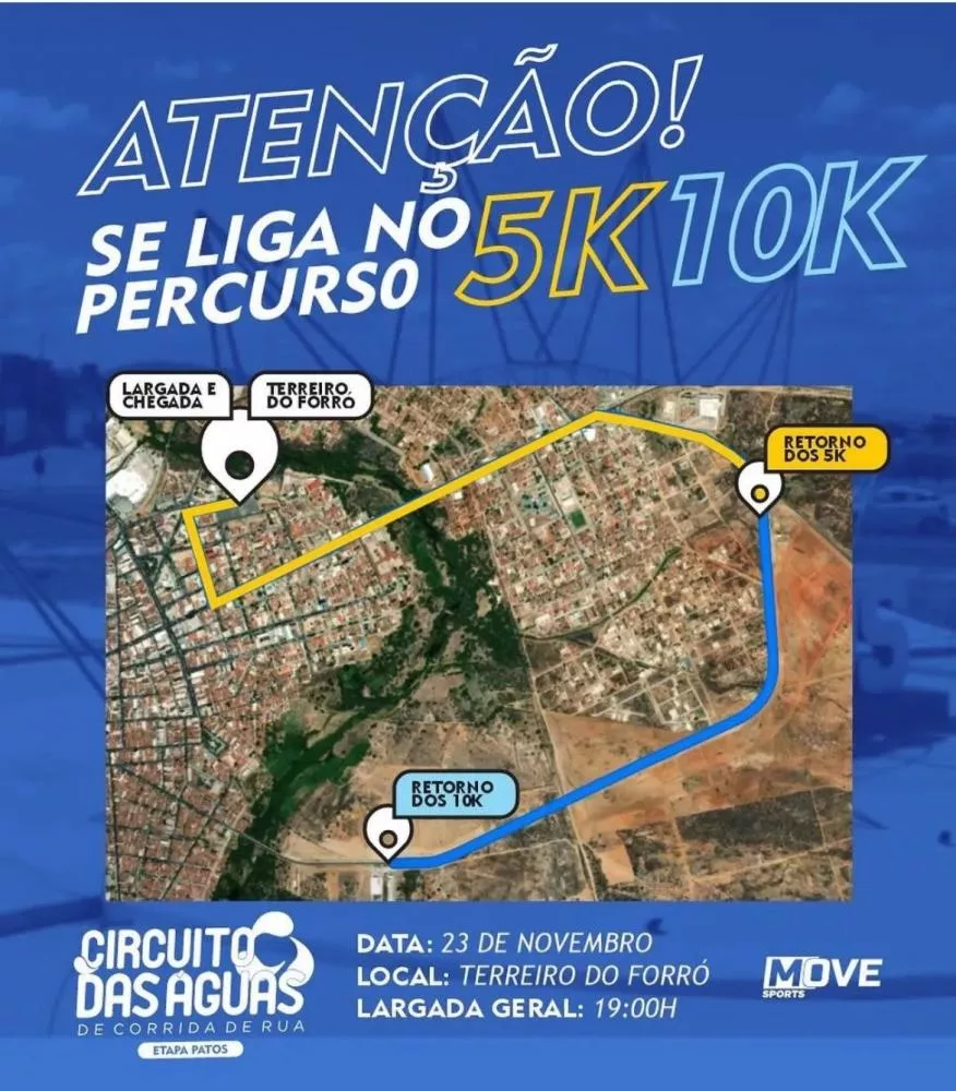 Patos recebe Circuito das Águas de Corrida de Rua neste sábado (23)