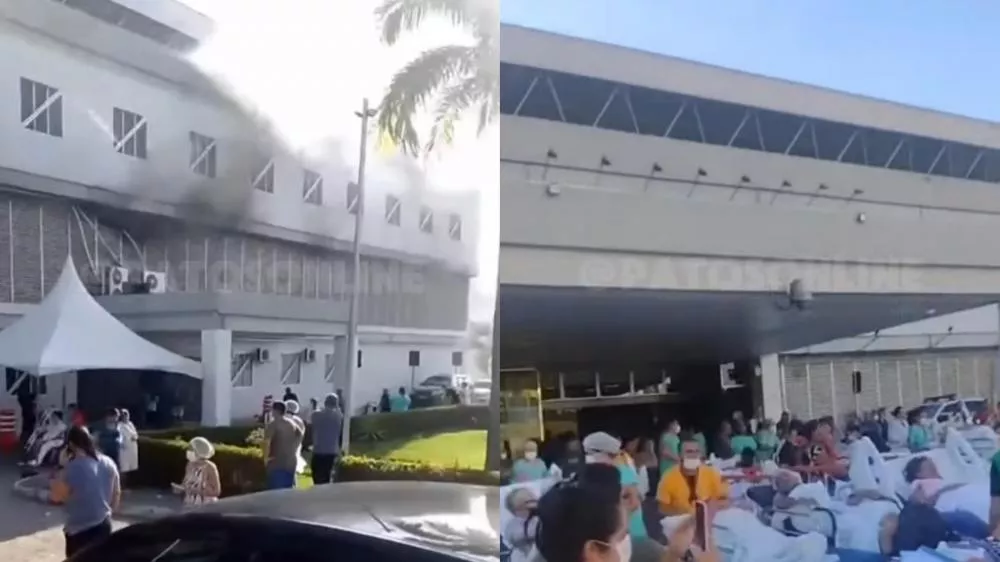 Incêndio atinge Centro Cirúrgico do Hospital de Trauma de João Pessoa e pacientes são retirados às pressas
