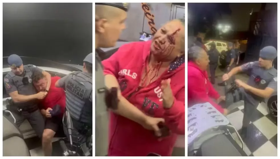 Abordagem da PM em garagem de família termina em confusão e idosa ferida, em São Paulo