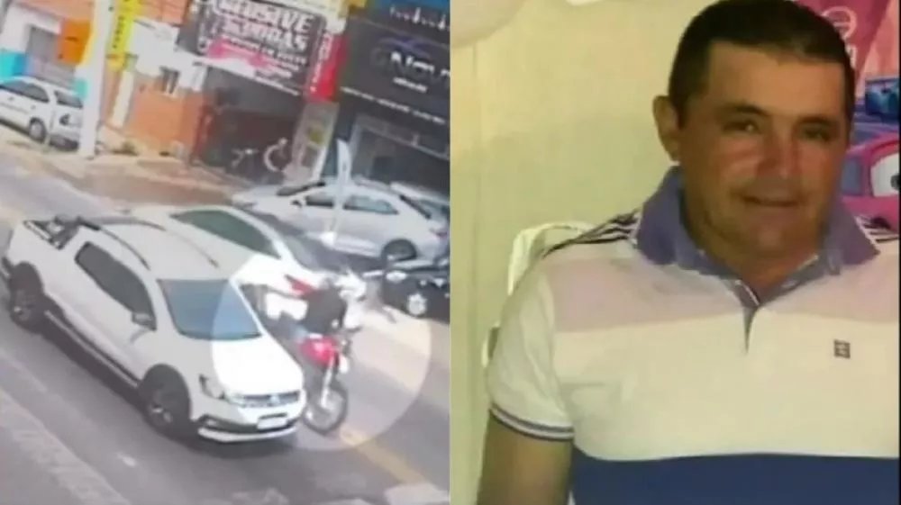 À direita, Alessandro Germinio Leite, assassinado no dia 02 de janeiro de 2023 (Foto: reprodução)