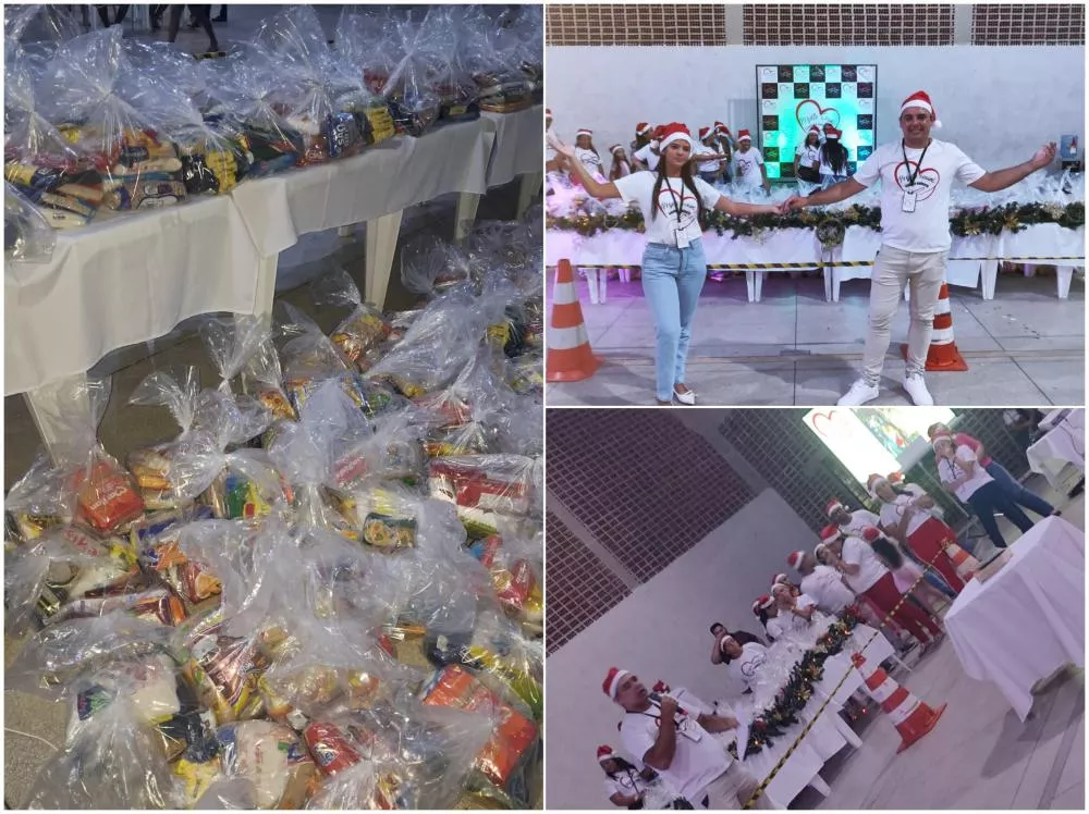 Projeto Ivanilda Solidária distribui mais de uma tonelada de alimentos em Natal Solidário, em Patos 