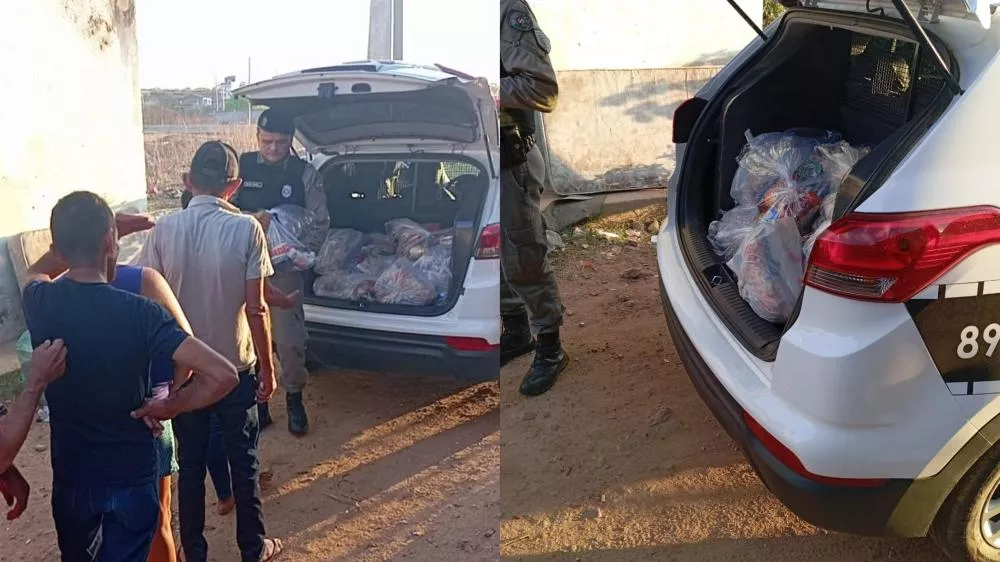 Operação PM Solidária: Polícia Militar distribui alimentos e brinquedos em Paulista-PB