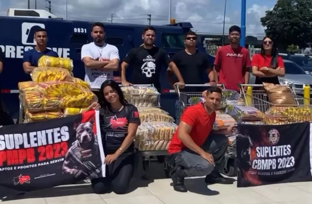Comissão dos suplentes da PMPB e CBMPB arrecada mais de 1 tonelada de alimentos em ação solidária