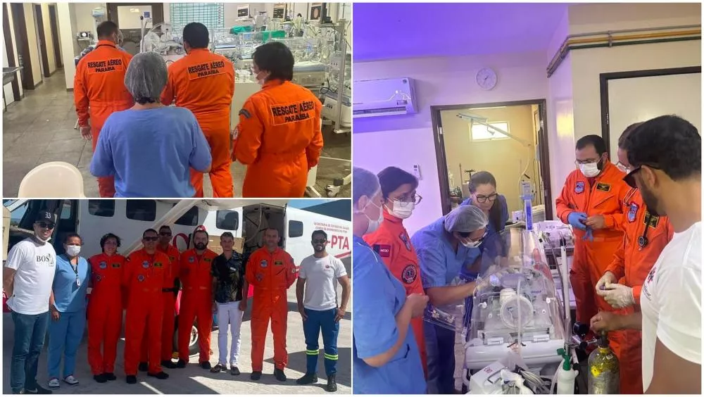 Bebê com malformação rara é transferido de Patos para tratamento especializado no Hospital Arlinda Marques