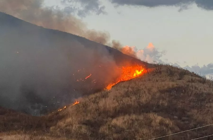 Incêndio florestal atinge área do Parque Nacional da Serra do Teixeira, em Mãe d'Água, e preocupa moradores da região