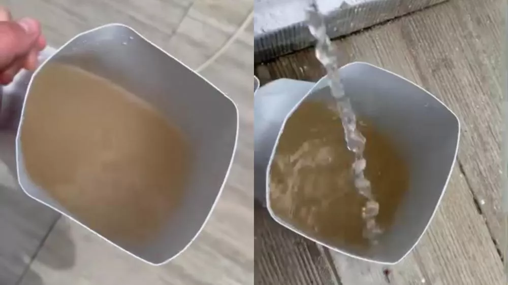 Morador do bairro Maternidade, em Patos, reclama da coloração amarela da água que tem chegado nas torneiras