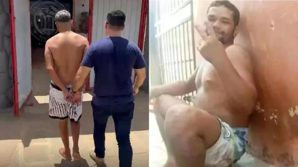 À direita a vítima, Vandilson Joaquim da Silva, de 26 anos (Foto: Reprodução)