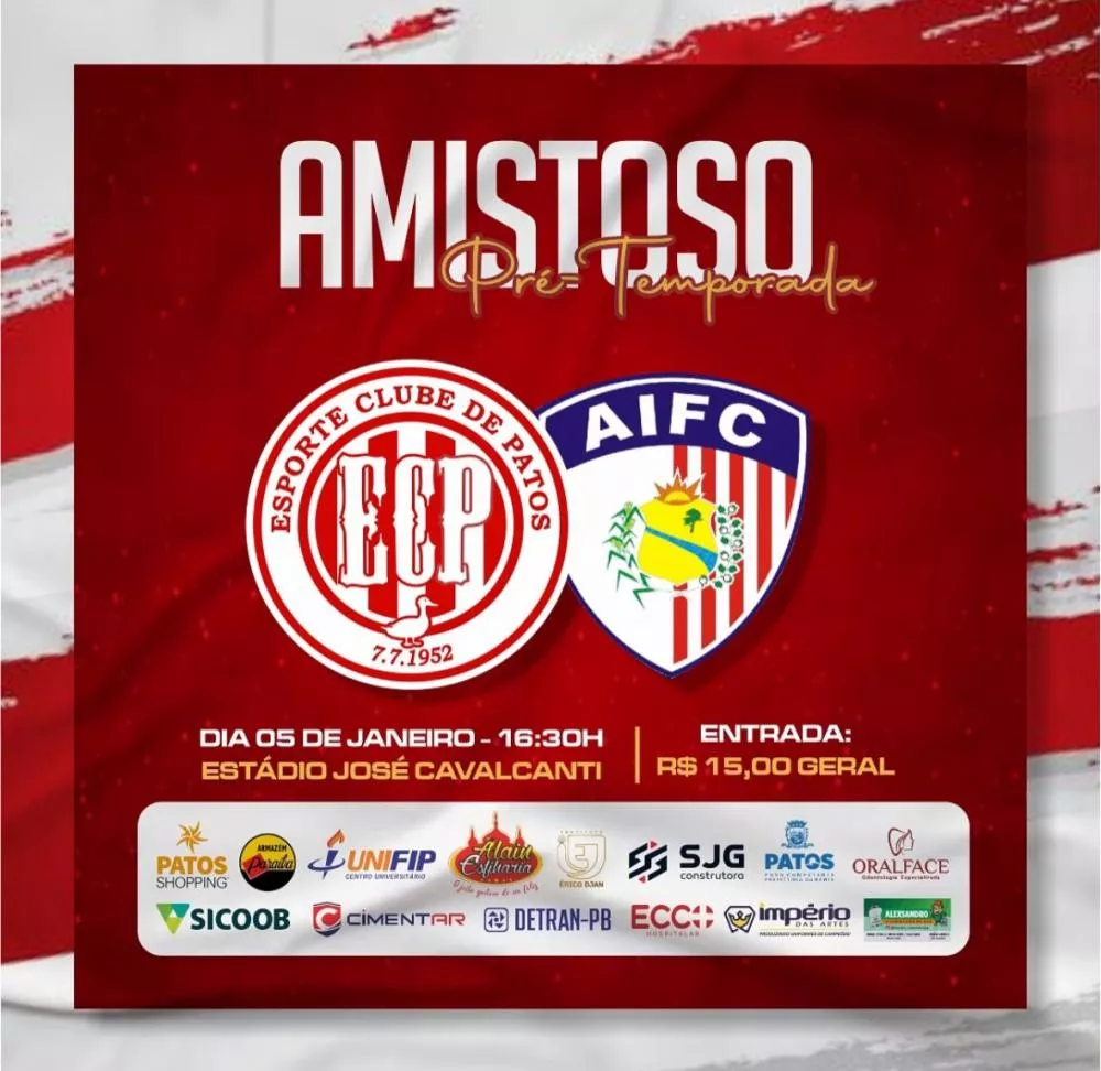 Esporte de Patos e Afogados-PE se enfrentam novamente em amistoso neste domingo (5)