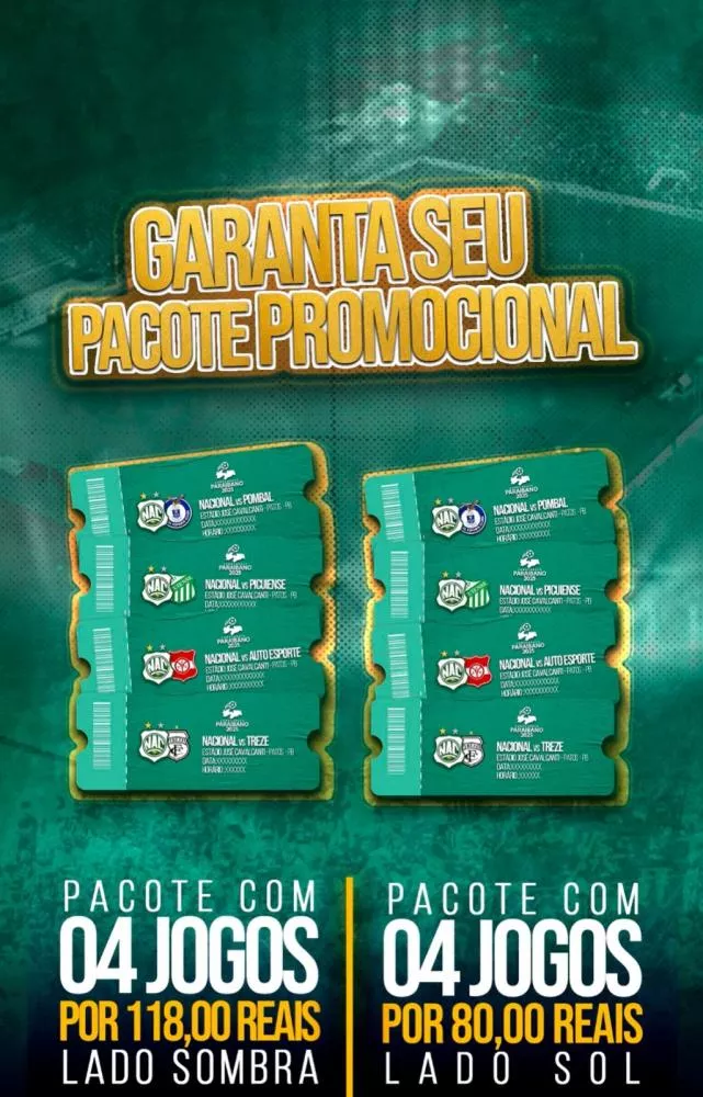 Nacional de Patos lança “Ingresso Coringa” com 20% de desconto para torcedores nos jogos em casa