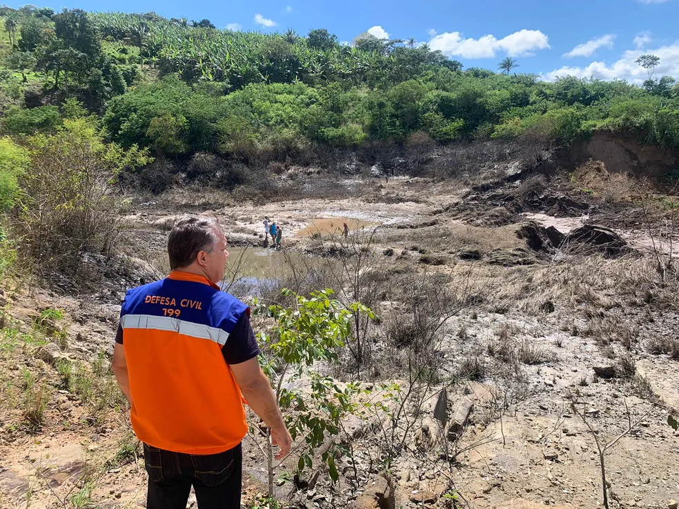 Barragem de médio porte em Lagoa Seca, na Paraíba — Foto: Amy Nascimento / TV Paraíba