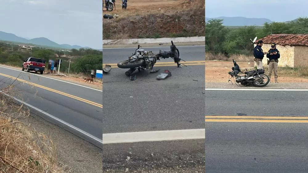 Homem fica ferido em colisão entre carro e ciclomotor na BR-230, em Patos