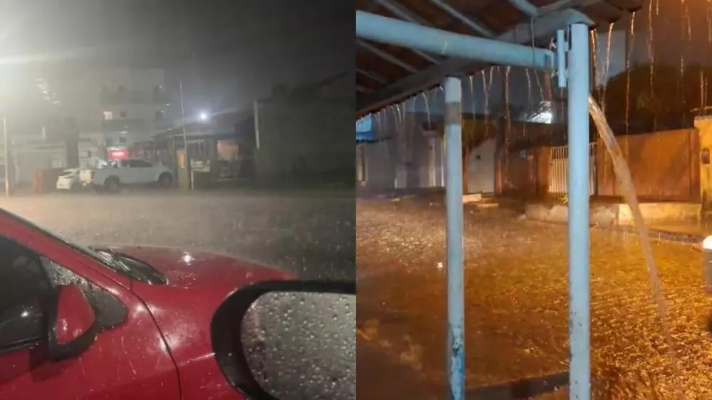 Chuva na noite deste sábado (11) em Patos - Foto: Reprodução