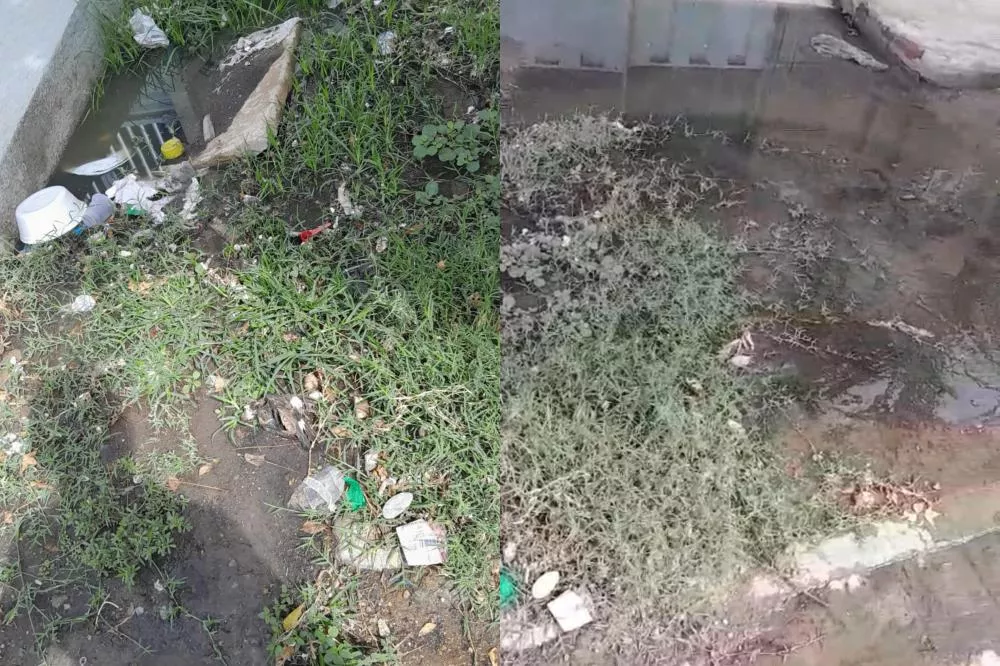 Cidadão denuncia galeria estourada próximo à UPA do Jatobá, e secretário de Infraestrutura orienta formalização da denúncia