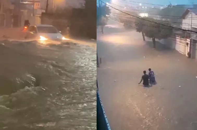 Chuva na cidade de Sousa (Foto: redes sociais)