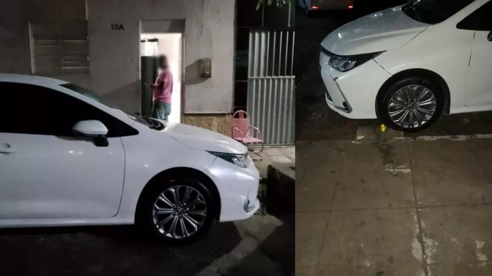 Moradora reclama de bloqueio de rampa de acesso à sua residência com estacionamento de veículos, em Patos