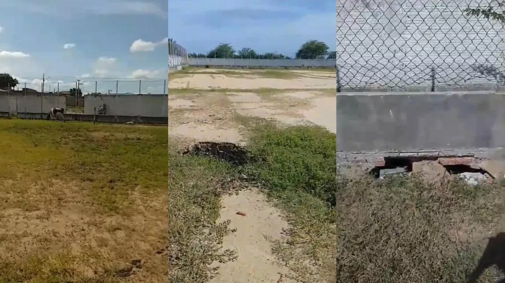 Desportistas reclamam do abandono do campo de futebol dos Sapateiros, em Patos; representante da ONG responsável pelo espaço garante melhorias