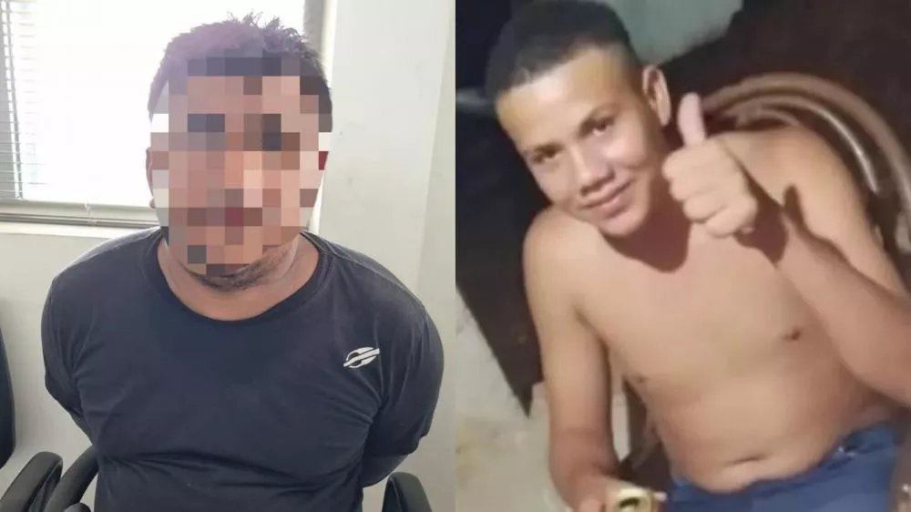 À direita o jovem Flávio Jonatan, de 17 anos, morto na véspera de Natal de 2024 (Foto: Reprodução)