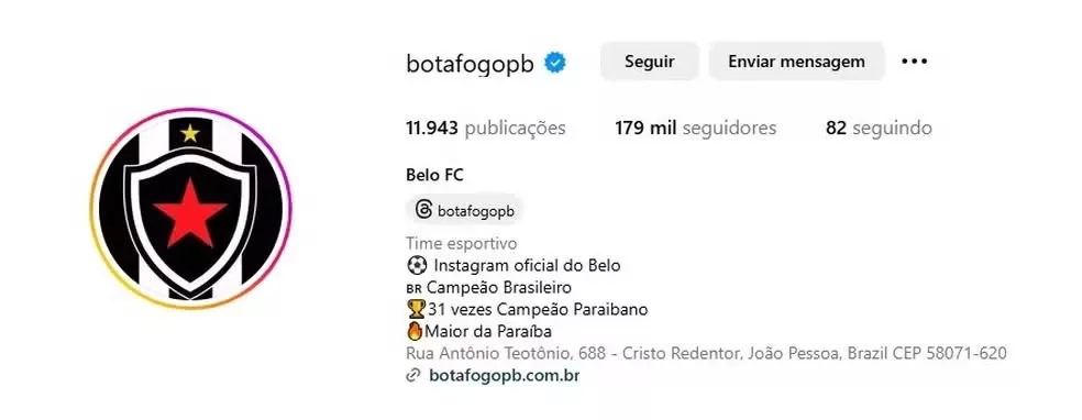 Botafogo-PB altera nome de perfil em rede social e divide opinião entre os torcedores