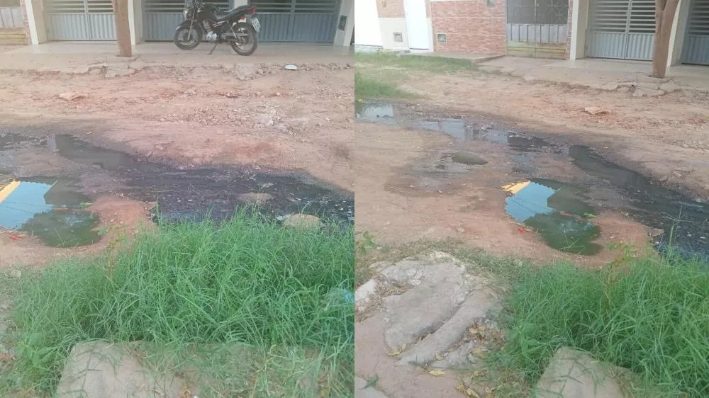 Moradora do Bairro Salgadinho, em Patos, reclama de galeria estourada e condições de saneamento na Rua Inácio Ferreira