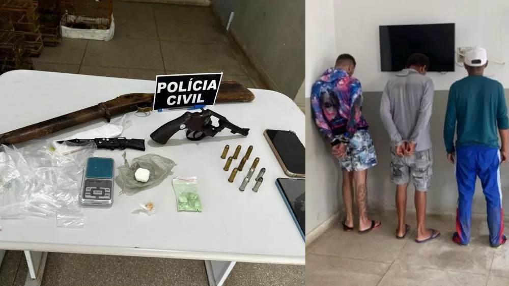 Polícia Civil realiza operação e prende suspeitos por tráfico, posse ilegal de armas e crimes ambientais em Desterro e Cacimbas