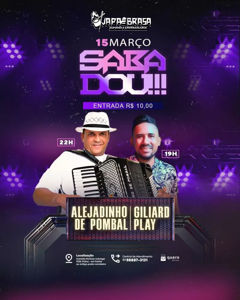 Patos se Prepara para uma Noite de Música e Diversão no Japa & Brasa