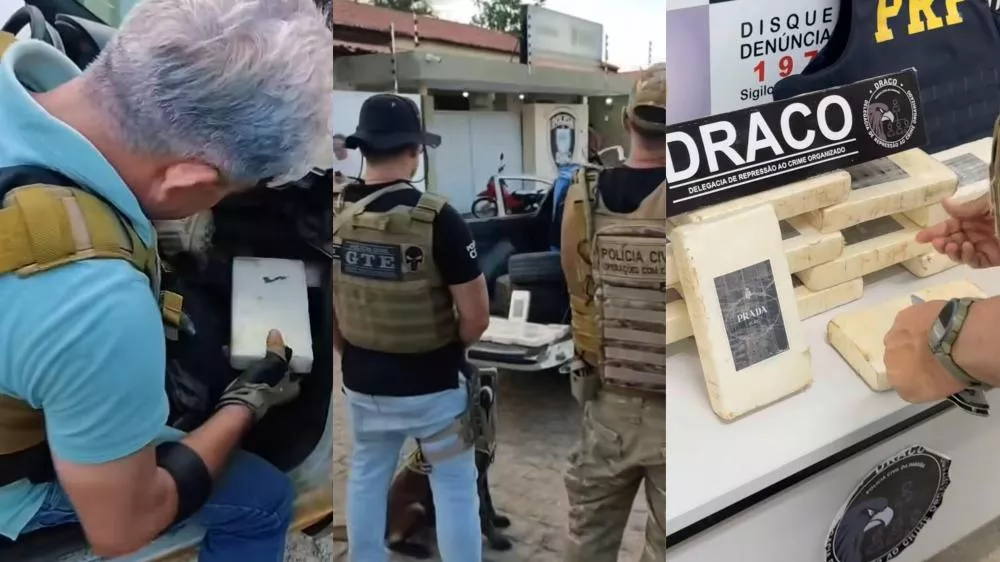 Polícia Civil e PRF apreendem cocaína avaliada em cerca de R$ 2 milhões em ação conjunta na cidade de Monteiro