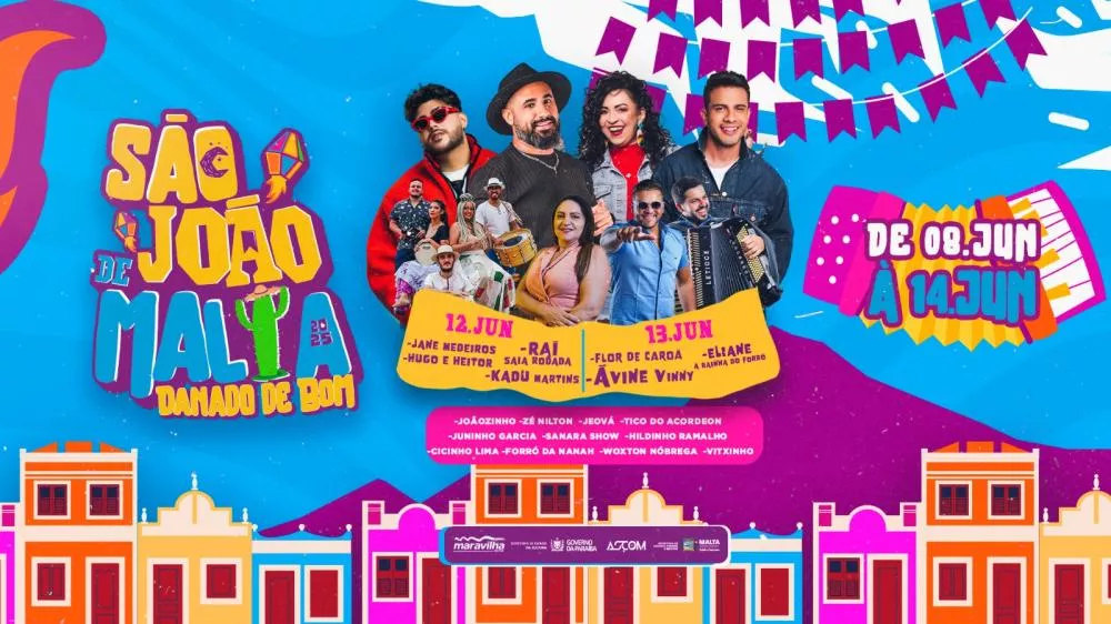Prefeitura de Malta divulga programação do São João ‘Danado de Bom’ 2025 com muito forró