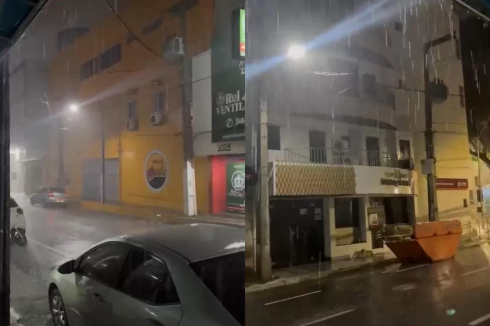 Boa chuva é registrada na noite desta sexta-feira (11) em Patos e anima moradores em meio à estiagem