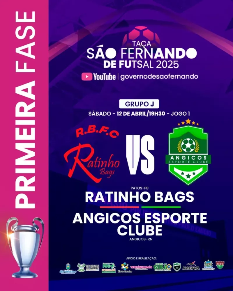 Ratinho Bags FC representa Patos na Taça São Fernando de Futsal, maior competição da modalidade no RN