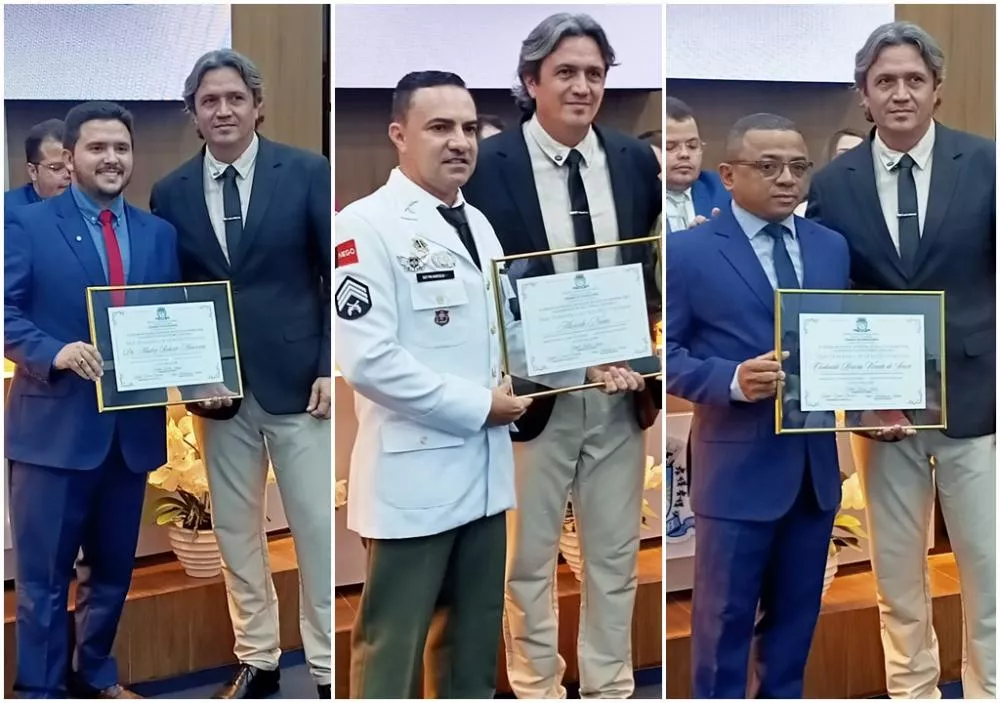 Vereador Rafael Policial concede títulos de cidadania patoense a advogados (um deles vereador em Patos) e a Policial Militar