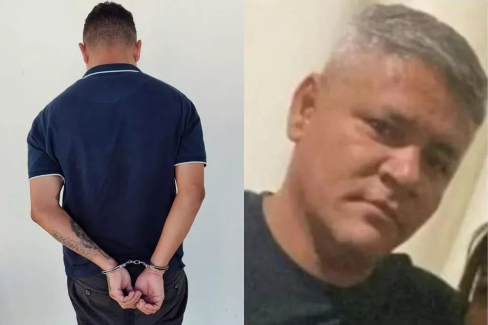 À direita, Francisco Neumando, vítima de homicídio (Foto: Reprodução)