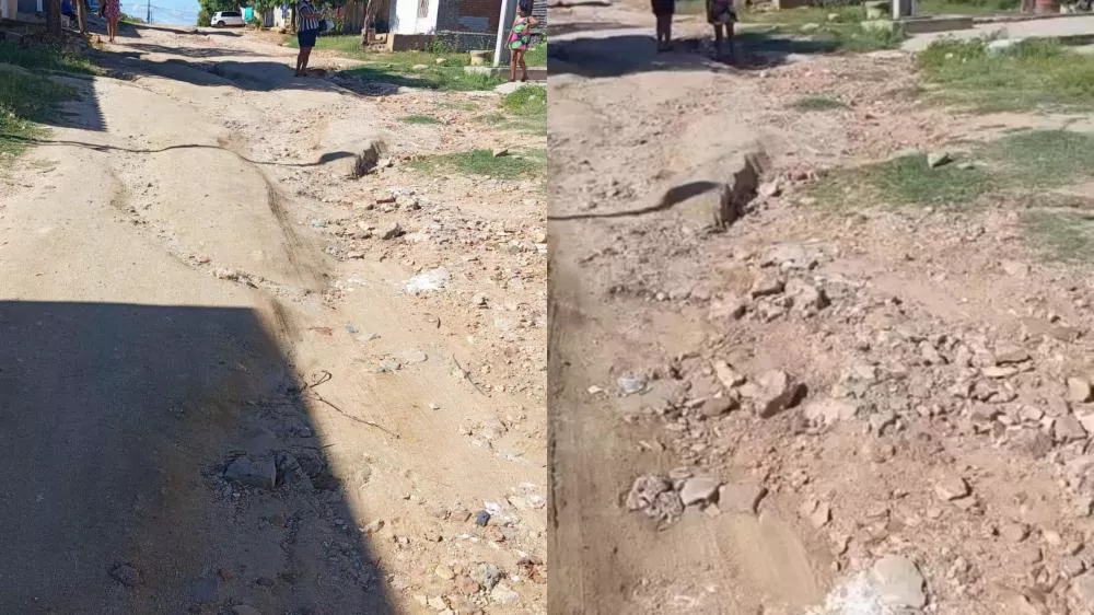 Moradora cobra melhorias em rua no Monte Castelo, em Patos: “Maior buraqueira, não consigo nem entrar em casa”