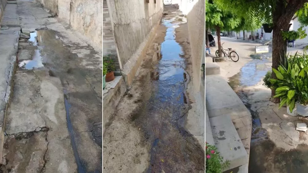 Morador denuncia problemática com esgoto há mais de 8 anos na Rua Frei Manoel, no Jatobá, em Patos: “Conserta e estoura de novo”