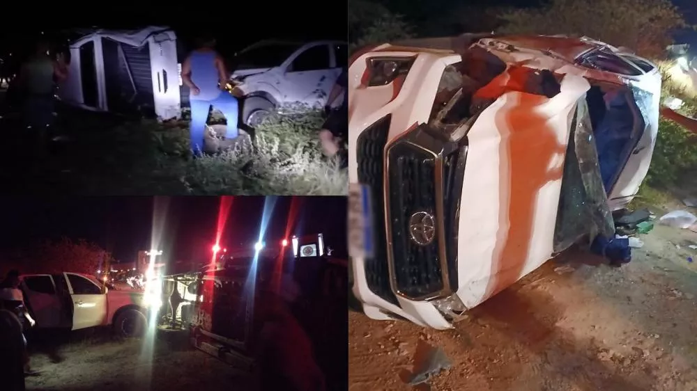 Grave colisão entre caminhonetes deixa feridos na BR-230, próximo a Santa Gertrudes, em Patos