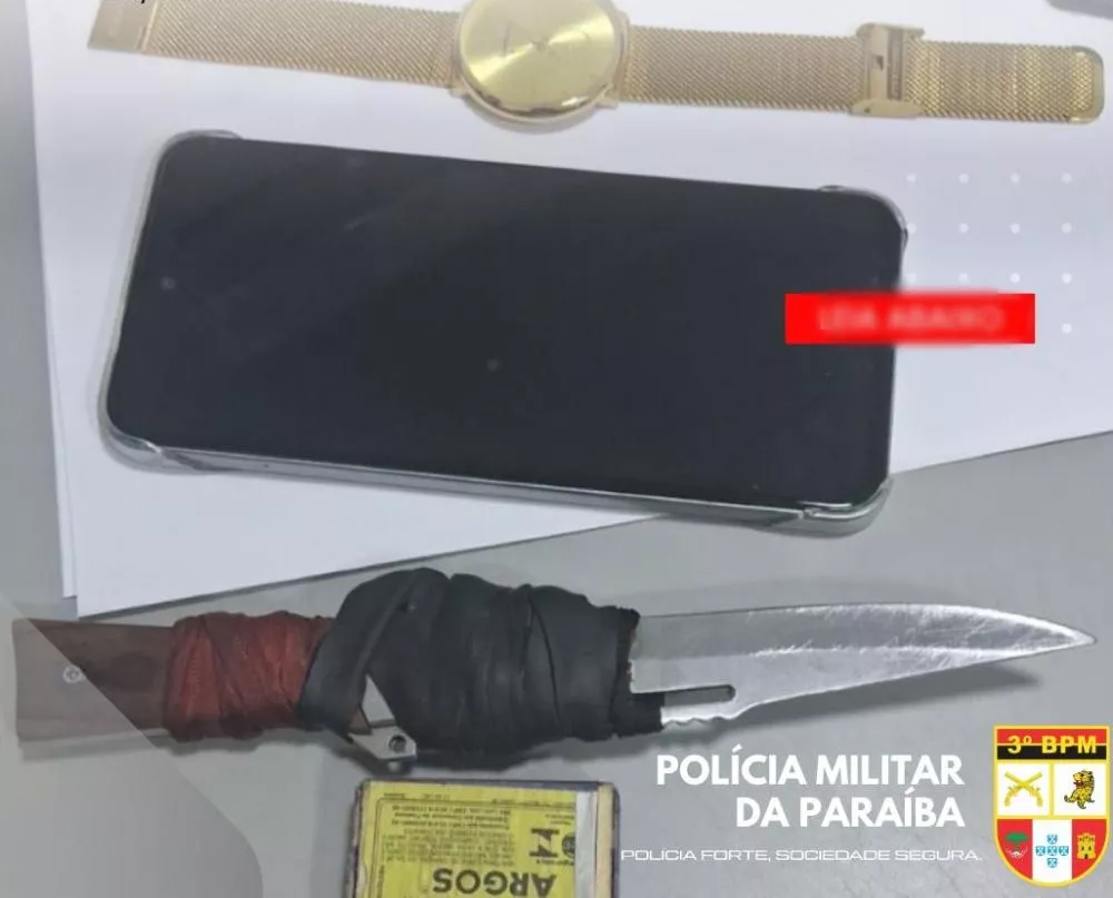 Ação rápida: Polícia Militar recupera bens roubados e prende dupla após assalto na Rua do Prado, em Patos