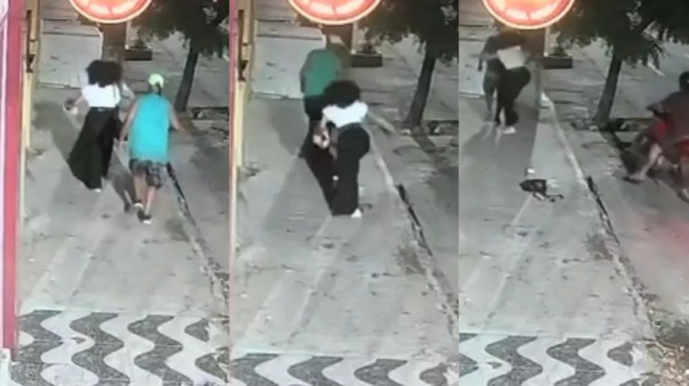 Jovem sofre tentativa de assalto no Centro de Patos, reage e impede o crime; câmeras de segurança flagraram o momento