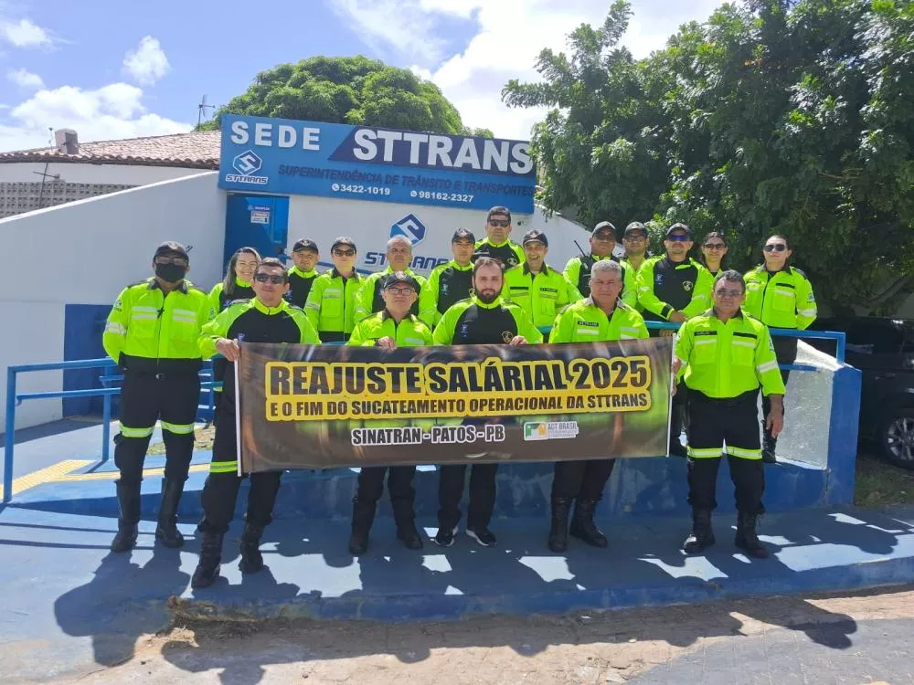 Agentes de Trânsito de Patos anunciam manifestação por reajuste salarial e progressões funcionais: Ato será nesta quarta-feira (14) em frente à Prefeitura