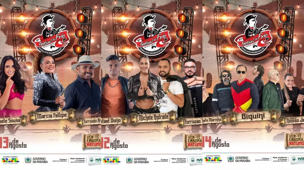 Michele Andrade, Márcia Fellipe e Biquini Cavadão são confirmados como atrações do Festival do Frio em Matureia-PB